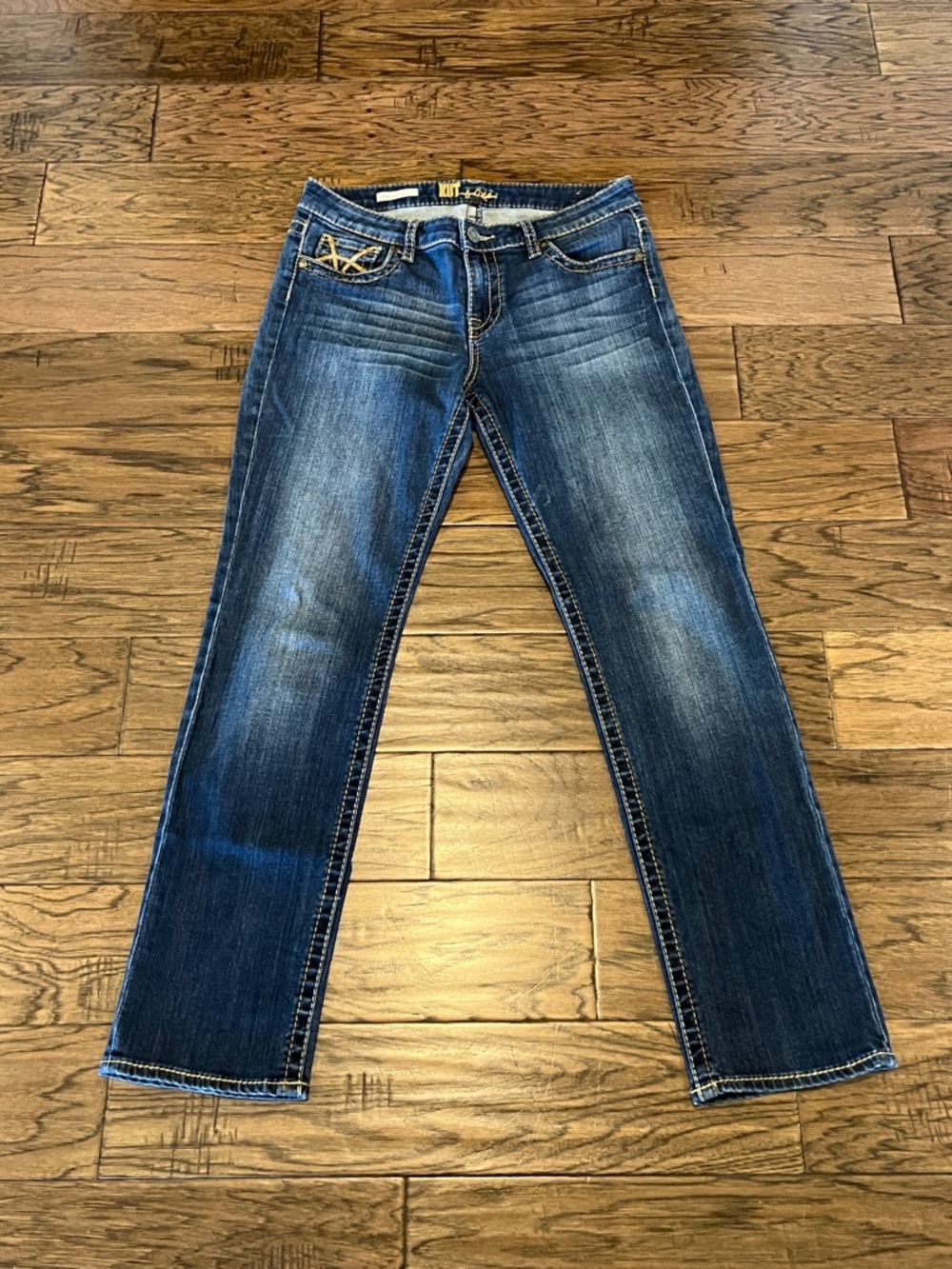 Kut From The Kloth Stevie Straight Leg Mid Rise Size 8